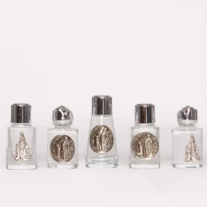 Lot de 5 flacons verre 1.3 cl Eau de Lourdes