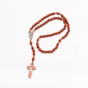 Chapelet bois avec Eau de Lourdes