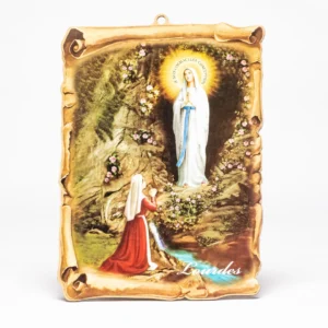 Cadre parchemin de Lourdes