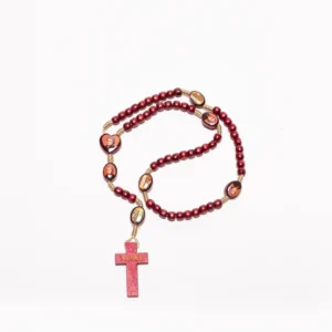 Chapelet bois Notre Dame de Lourdes 