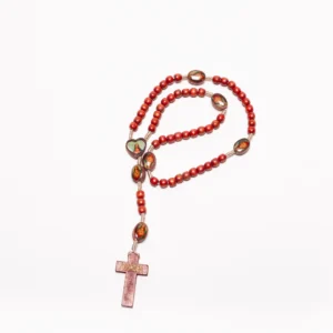 Chapelet bois du Sacré Cœur de Jésus