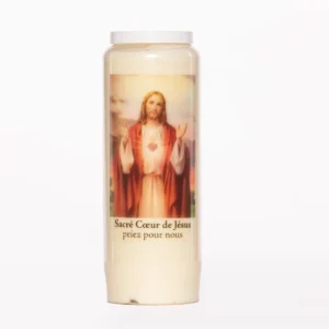 Bougie neuvaine Sacré Cœur de Jésus