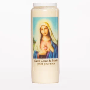 Bougie neuvaine Sacré Cœur de Marie 