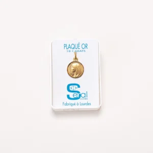 Médaille plaqué or de la Vierge Lourdes